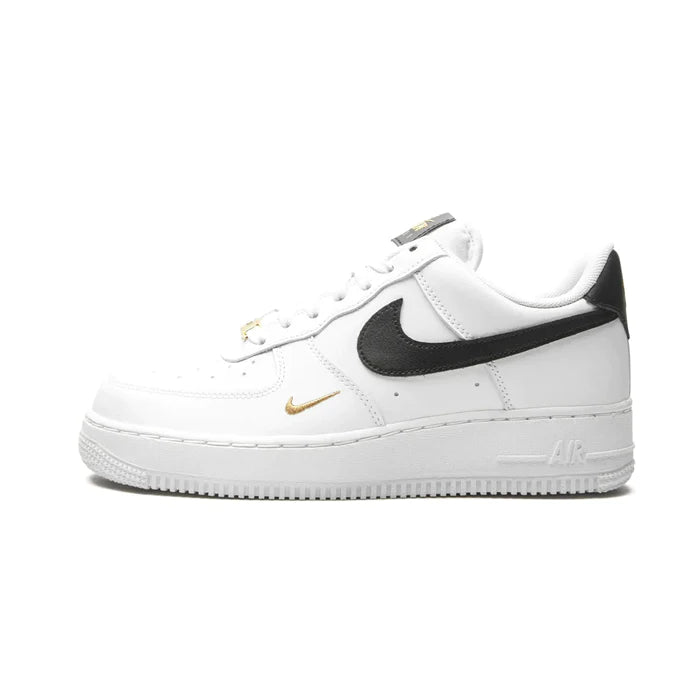 Air Force 1 Low '07 Essential White Black Gold Mini Swoosh
