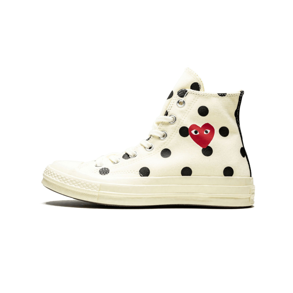 Converse Chuck Taylor All Star 70s Hi Comme des Gar ons PLAY Polka Dot