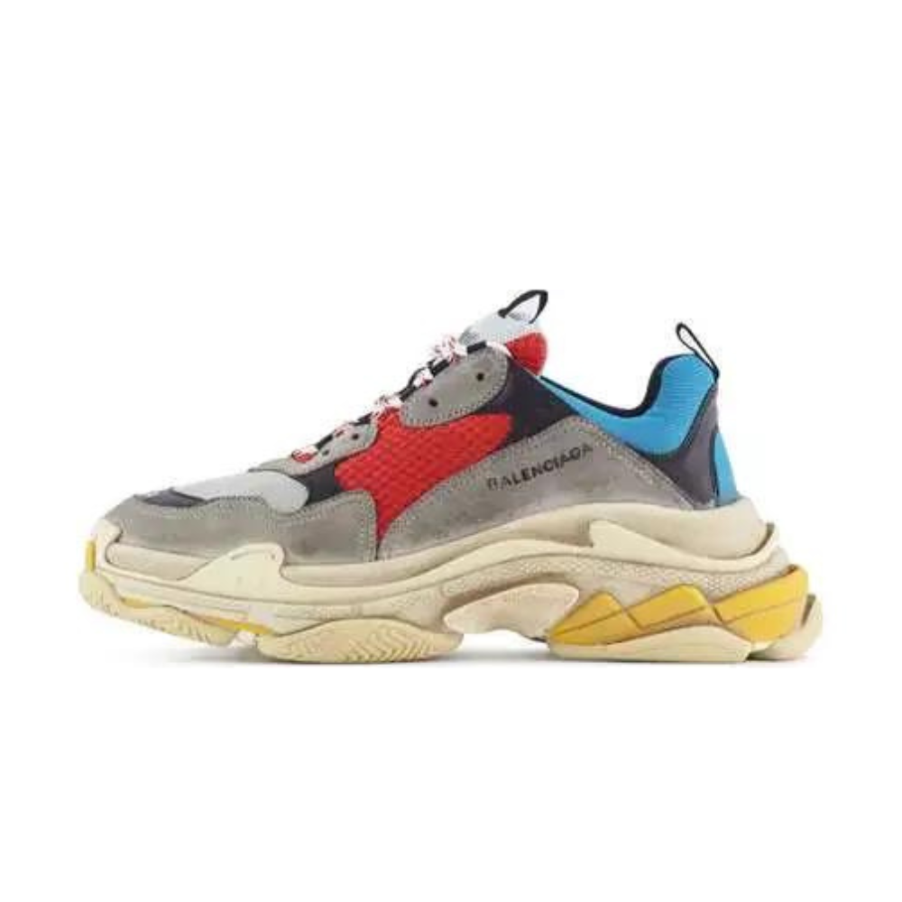 Balenciaga Triple S Grey Red Blue