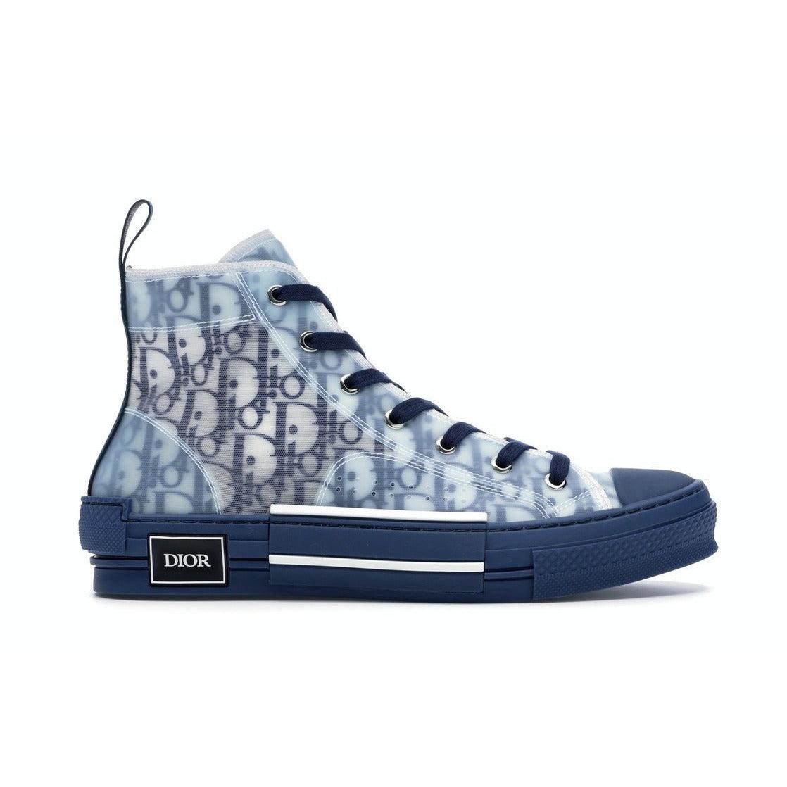 Dior B23 High Top Blue Oblique - Plumas Kicks