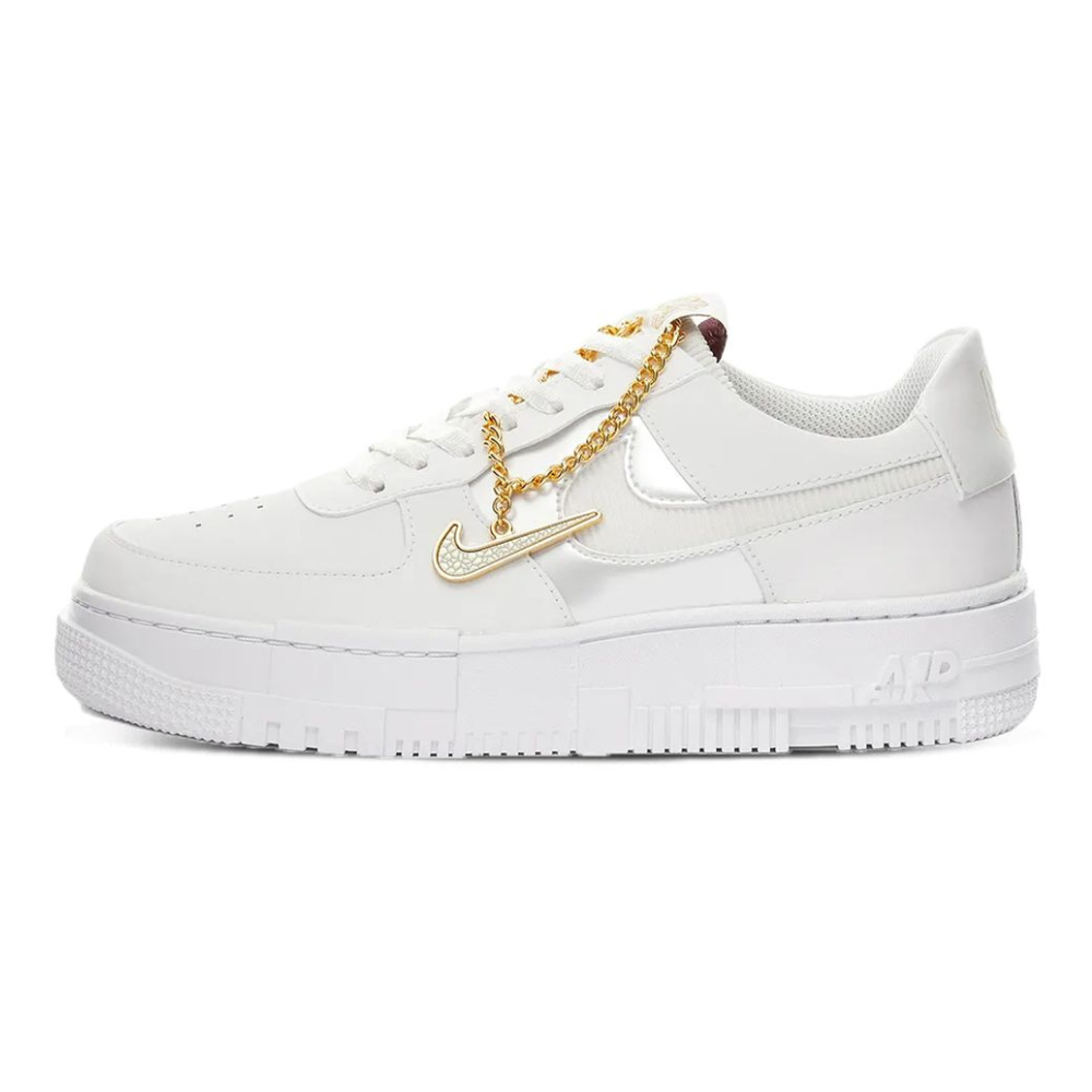 Air Force 1 Low Pixel Grey Gold Chain