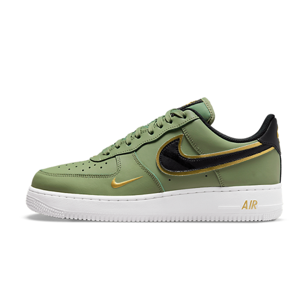 Air Force 1 Low 07 LV8 Double Swoosh Olive Gold Black