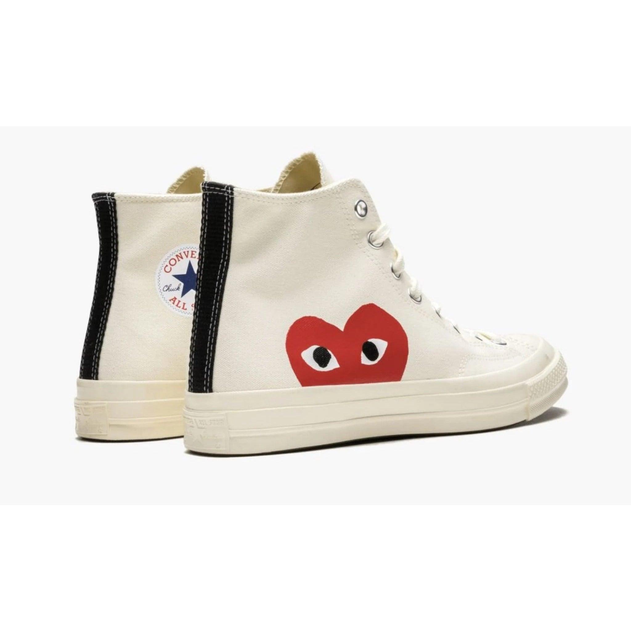 Converse Chuck 70 Hi  “Comme Des Garçons / Half Heart ” - White - Plumas Kicks