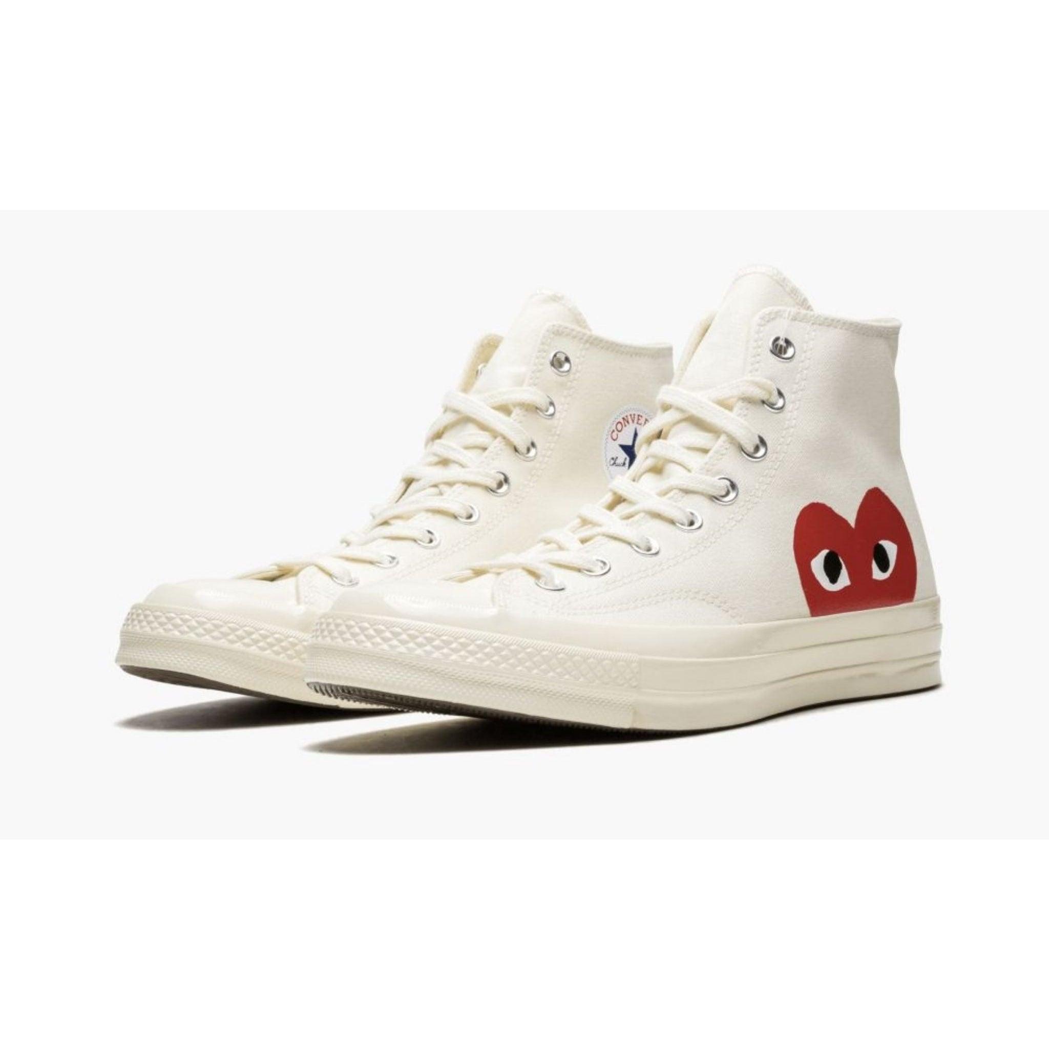 Converse Chuck 70 Hi  “Comme Des Garçons / Half Heart ” - White - Plumas Kicks