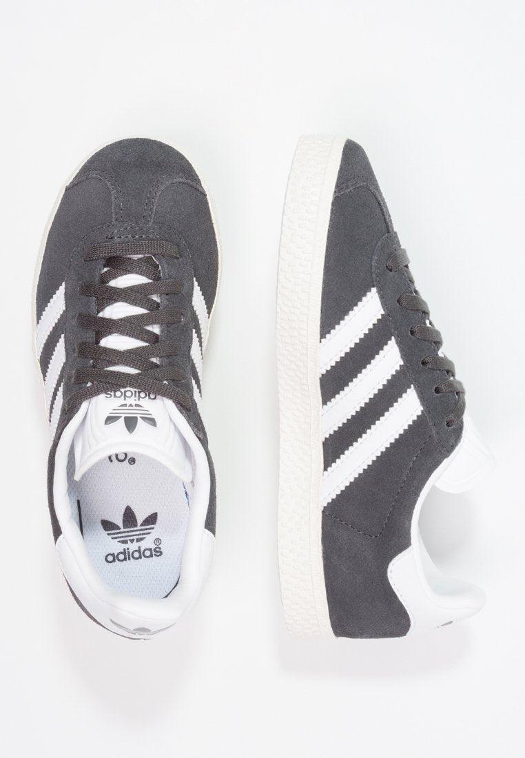 Adidas Gazelle Solid Grey / White / Gold Metallic - Plumas Kicks