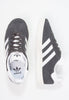 Adidas Gazelle Solid Grey / White / Gold Metallic - Plumas Kicks