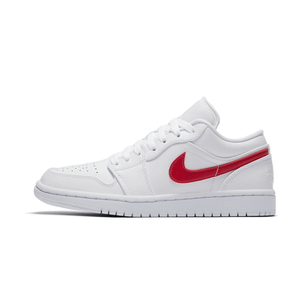 Air Jordan 1 Low White University Red - Plumas Kicks