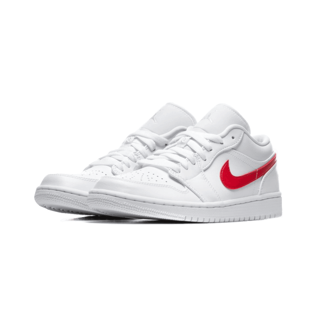 Air Jordan 1 Low White University Red - Plumas Kicks