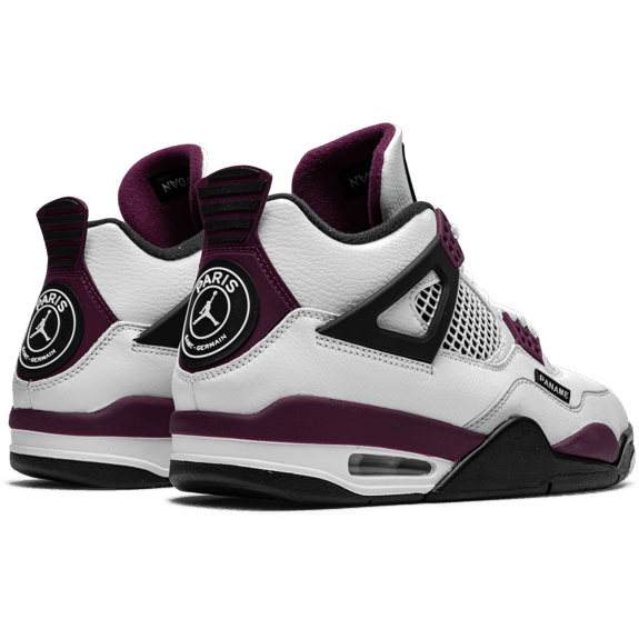 Air Jordan 4 PSG Neutral Grey Bordeaux - Plumas Kicks