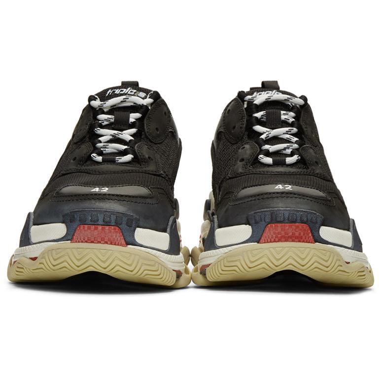 Balenciaga Triple S Black White Red (4006830374984)