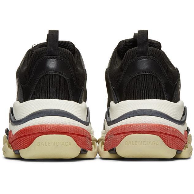 Balenciaga Triple S Black White Red (4006830374984)