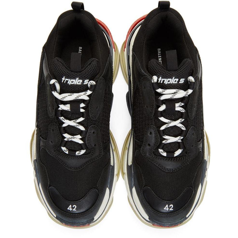 Balenciaga Triple S Black White Red (4006830374984)