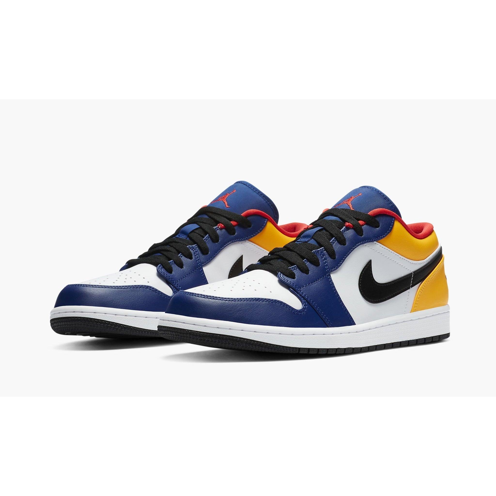 AIR JORDAN 1 LOW "Deep Royal / Yellow" - Plumas Kicks